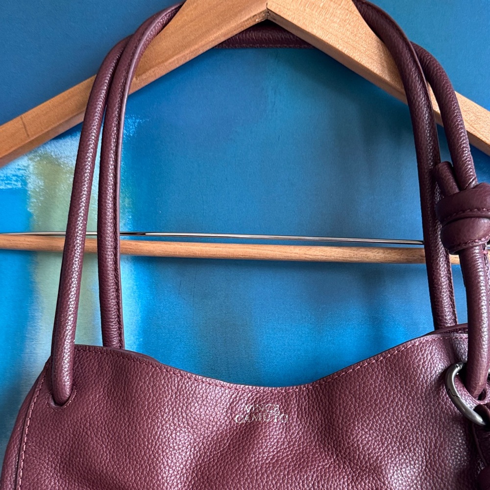 VINCE CAMUTO Pebbled Leather Shoulder Bag, Burgundy - Picture 4 of 9